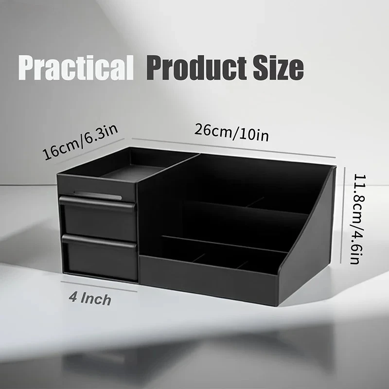1pc Mens Fragrance Organizer, Perfume & Cologne Stand with Drawers, Modern Bathroom Dresser Top Storage, Counter Tidy thumbnail 4