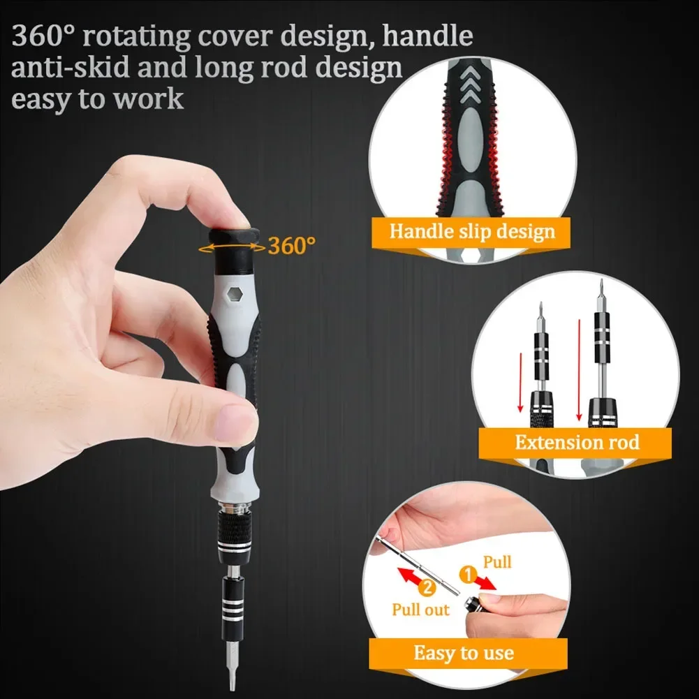 115 in 1 Multifunctional Screwdriver Set Electronic Repair Tools for Computer Phone and Household Use Insulation Screwdriver Kit thumbnail 6