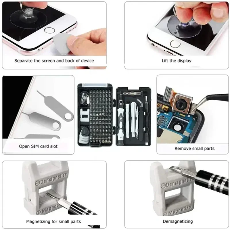 115 in 1 Multifunctional Screwdriver Set Electronic Repair Tools for Computer Phone and Household Use Insulation Screwdriver Kit thumbnail 3