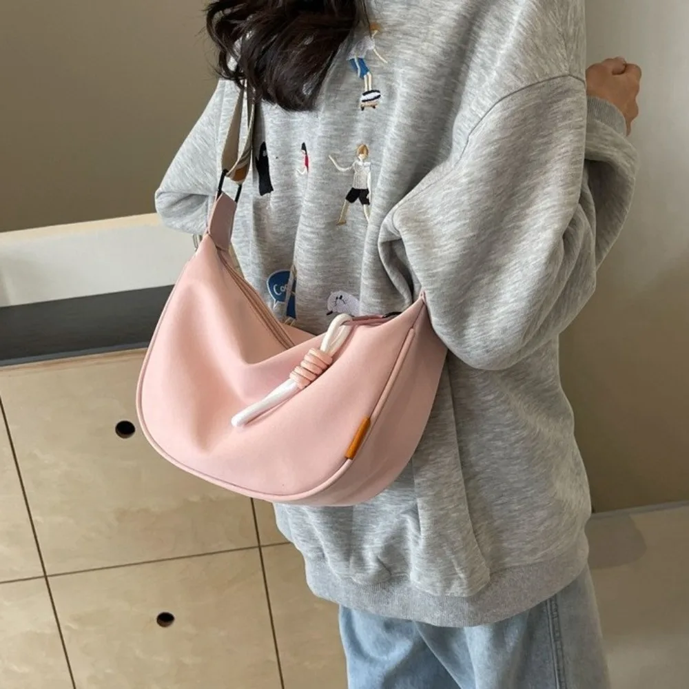 New Fashion Crossbody Bag Simple Wide Shoulder Strap Design Single Shoulder Bag Original Style Commuting Dumpling Women Bag thumbnail 5