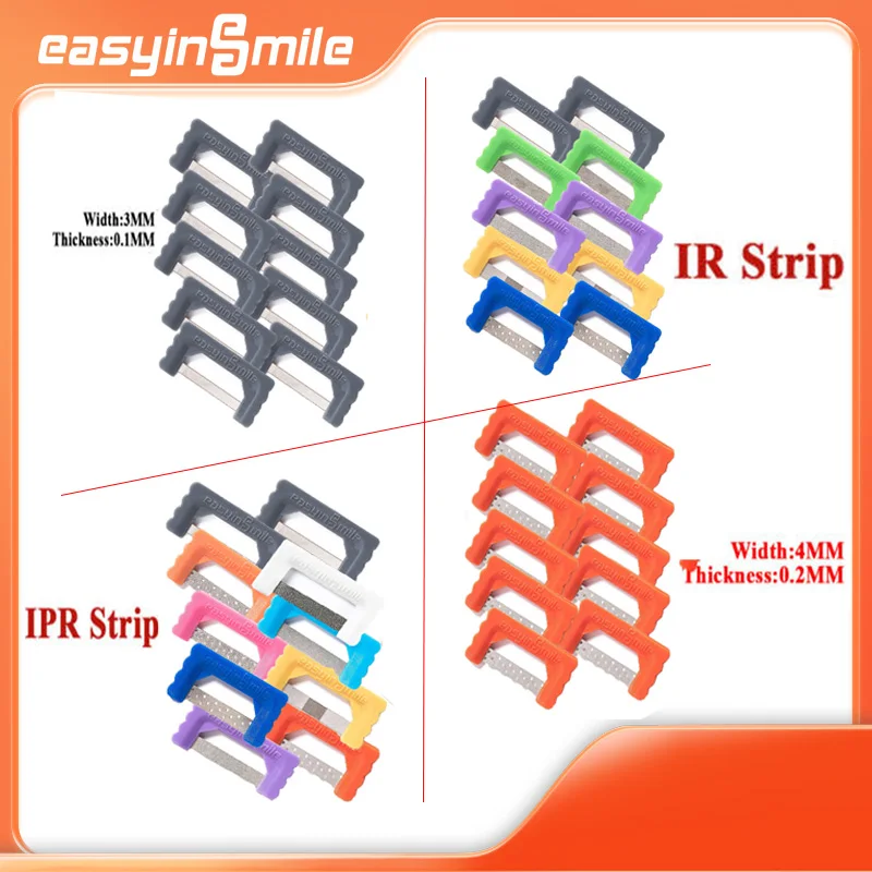 Dental IPR Kit Easyinsmile Orthodontic Interproximal Strips Tooth Enamel Reduce Polish Stripping Serrated Saw