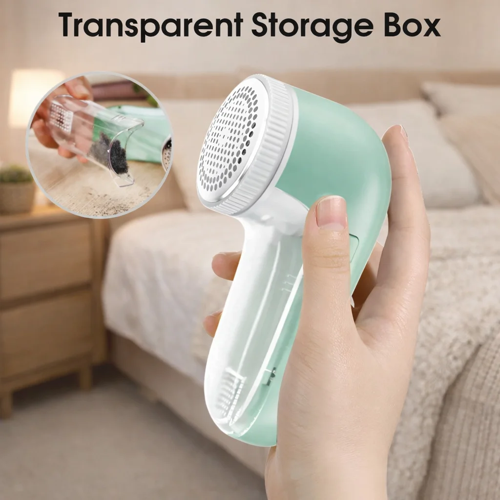 Portable Electric Fabric Shaver - Professional Lint Remover & Fuzz Trimmer for Clothes, Household Use with Sharp Blade and Brush thumbnail 4