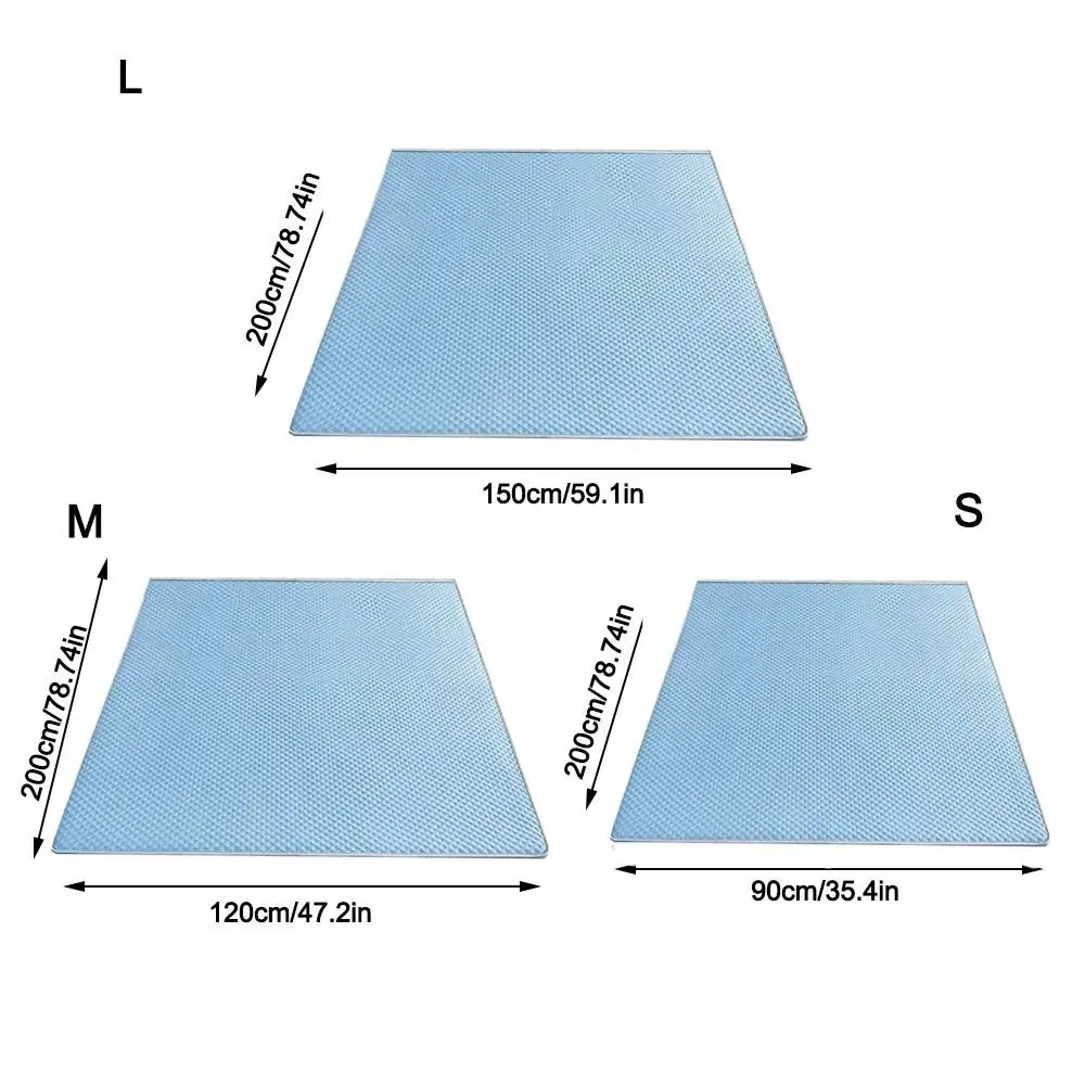 Breathable Cooling Mattress Skin-friendly Comfortable Ice Silk Bed Mat Pad Lightweight Soft Summer Sleeping Mat For Adult Kids thumbnail 6
