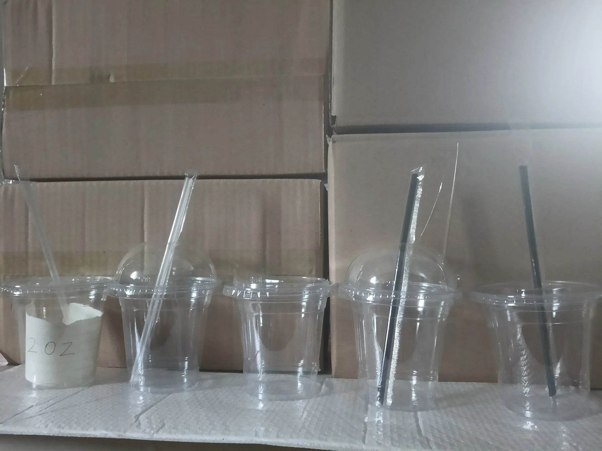 50 Sets 12/16/20/24OZ Clear Plastic Cups Lids and Straws for Iced Coffee Cups Disposable Smoothie Cups for Cold Drink Free BPA thumbnail 5