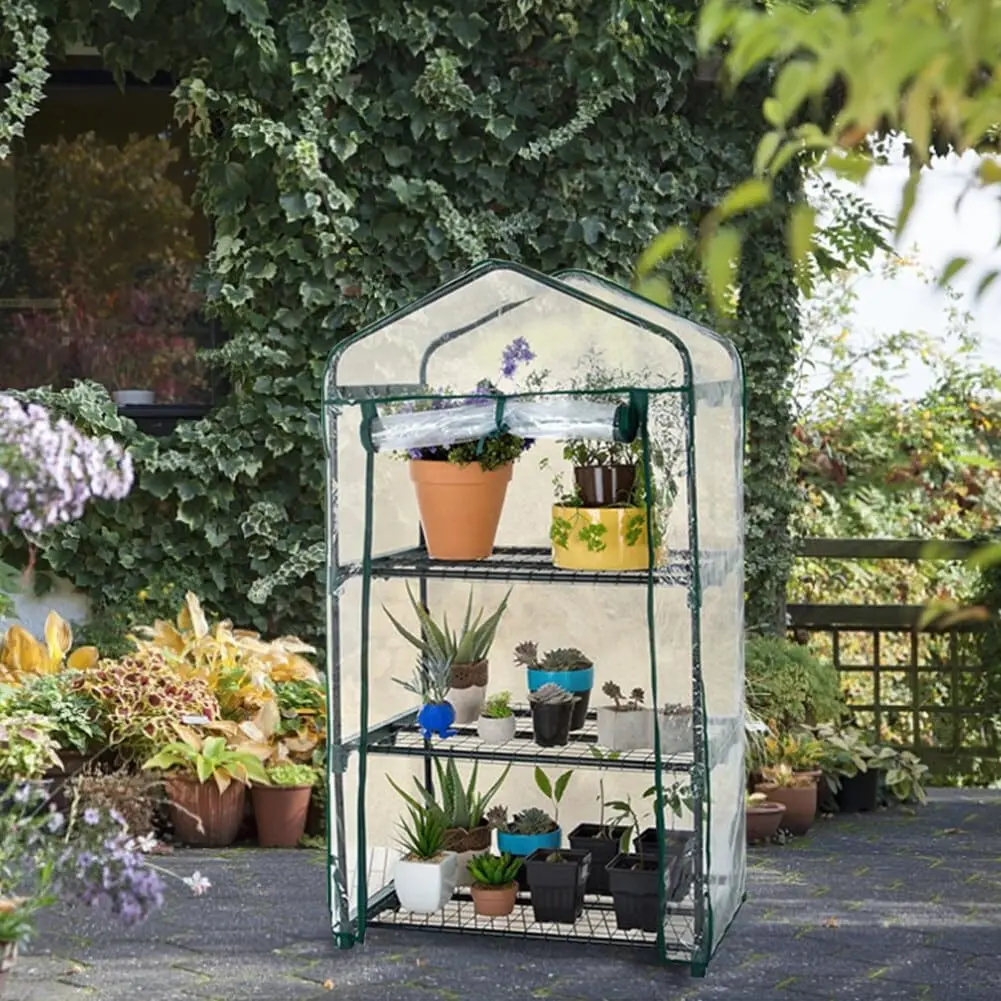PVC Garden Warmer Cover Plant Cover Transparent Insulated Warming Shed For Garden Balcony Terrace Rainproof Cold Protection thumbnail 3