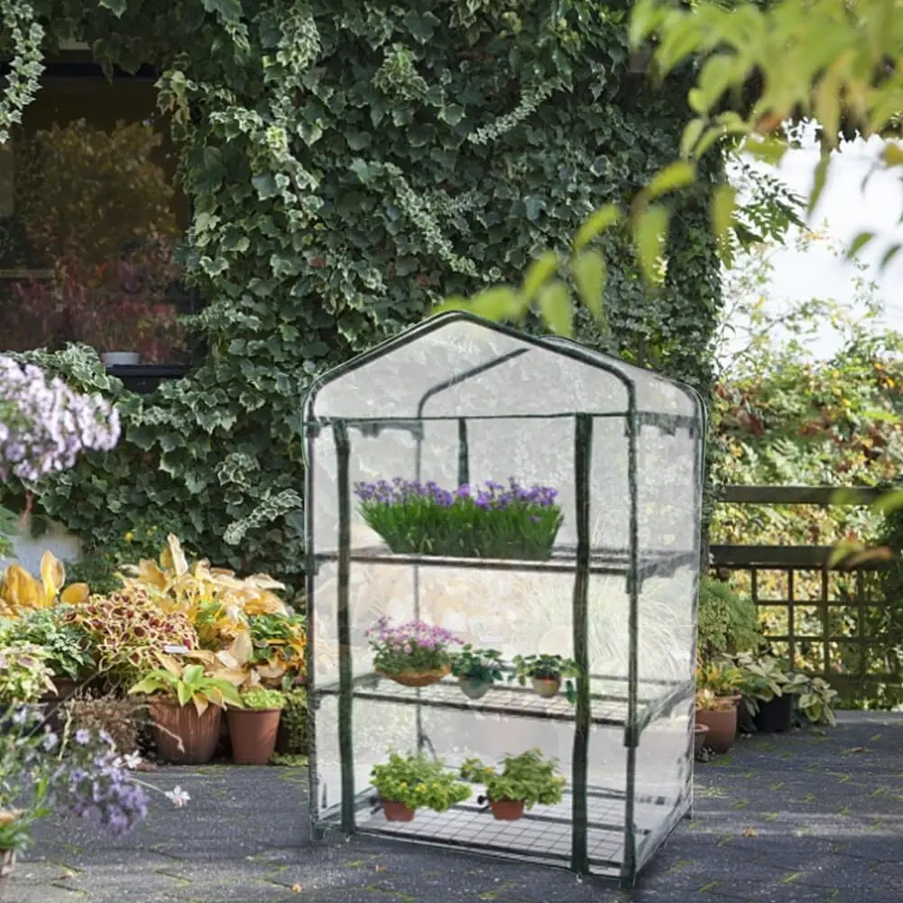 PVC Garden Warmer Cover Plant Cover Transparent Insulated Warming Shed For Garden Balcony Terrace Rainproof Cold Protection thumbnail 2
