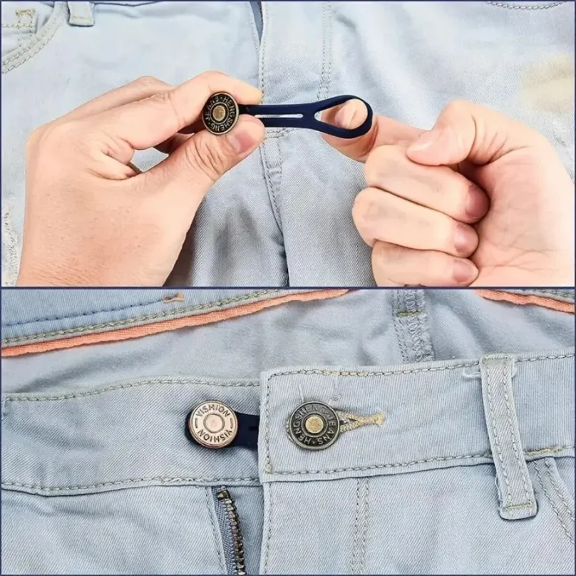 6 Pcs Jeans and Pants Button Extenders: Universal Waist Expander for Women and Men, Instant Belt Extension Solution thumbnail 2