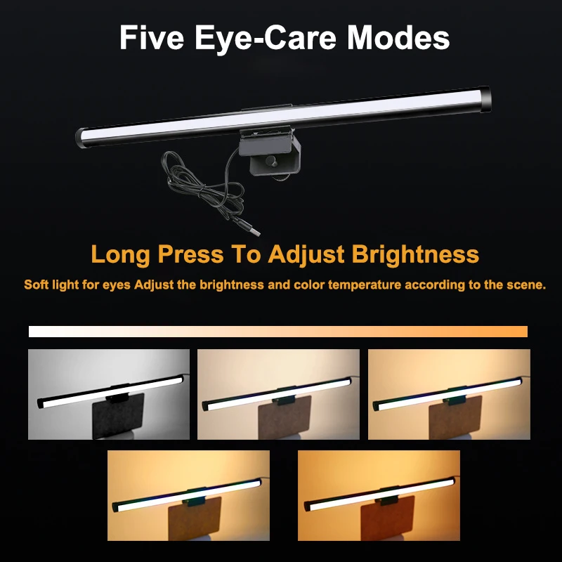 RGB Light LED Monitor Light Bar Computer Screen Hanging Lights Atmosphere Table Lamp Reading Night Lights Gaming Dimming Lights thumbnail 6