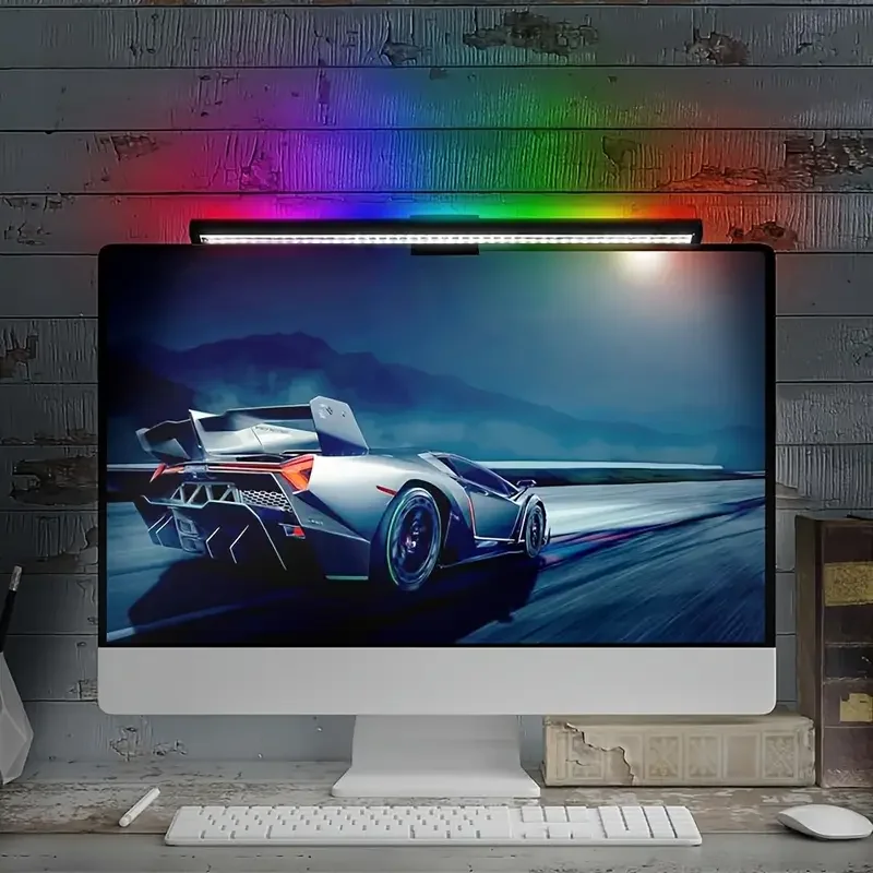 RGB Light LED Monitor Light Bar Computer Screen Hanging Lights Atmosphere Table Lamp Reading Night Lights Gaming Dimming Lights thumbnail 3