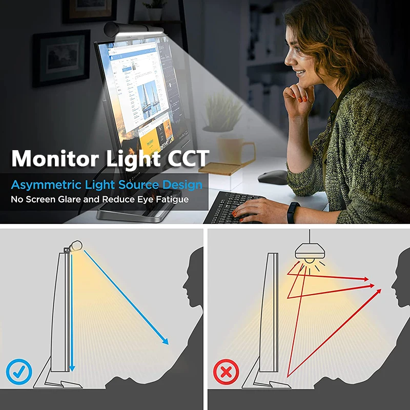 RGB Light LED Monitor Light Bar Computer Screen Hanging Lights Atmosphere Table Lamp Reading Night Lights Gaming Dimming Lights thumbnail 4