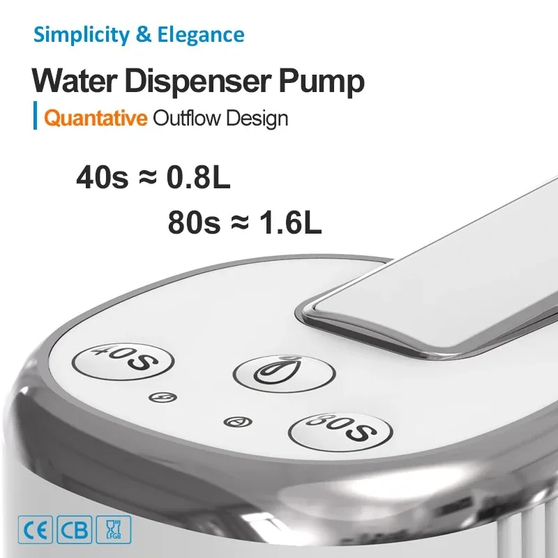 Water Dispensers Foldable Water Bottle Pump Automatic Dispenser Pump Button Control Portable Electric Water Dispenser for Home thumbnail 2