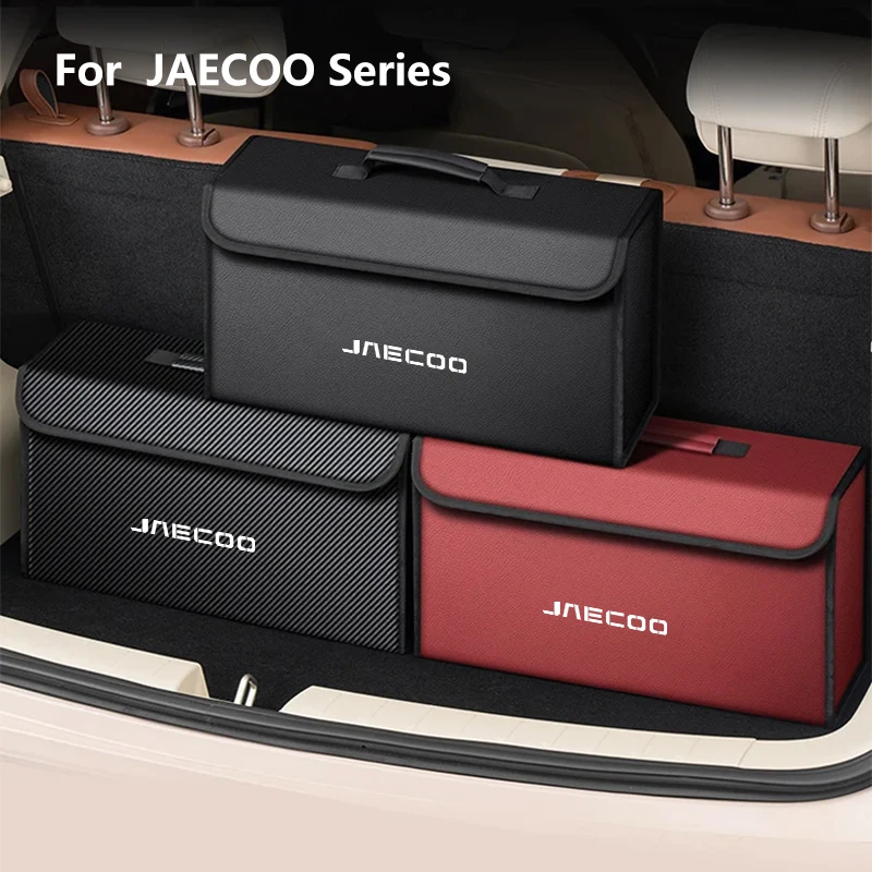 Car Leather  Trunk Storage Box Foldable Carbon Fiber For CHERY JAECOO J7 J8 J5 2023 2024 2025 Auto Organizer Bag Accessories thumbnail 3