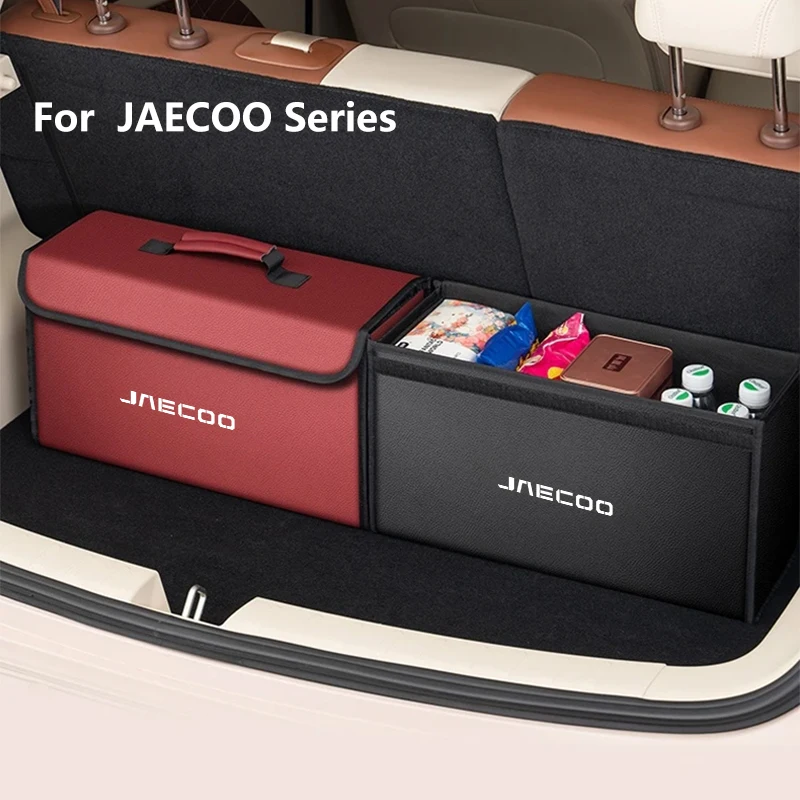 Car Leather  Trunk Storage Box Foldable Carbon Fiber For CHERY JAECOO J7 J8 J5 2023 2024 2025 Auto Organizer Bag Accessories thumbnail 2