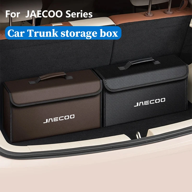 Car Leather  Trunk Storage Box Foldable Carbon Fiber For CHERY JAECOO J7 J8 J5 2023 2024 2025 Auto Organizer Bag Accessories thumbnail 5