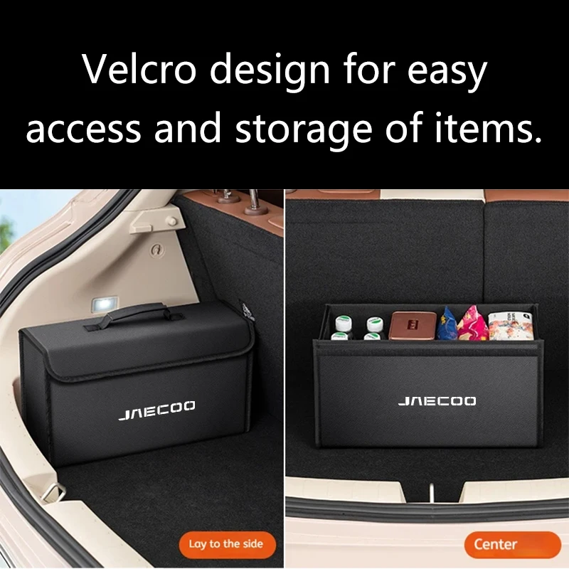 Car Leather  Trunk Storage Box Foldable Carbon Fiber For CHERY JAECOO J7 J8 J5 2023 2024 2025 Auto Organizer Bag Accessories thumbnail 6