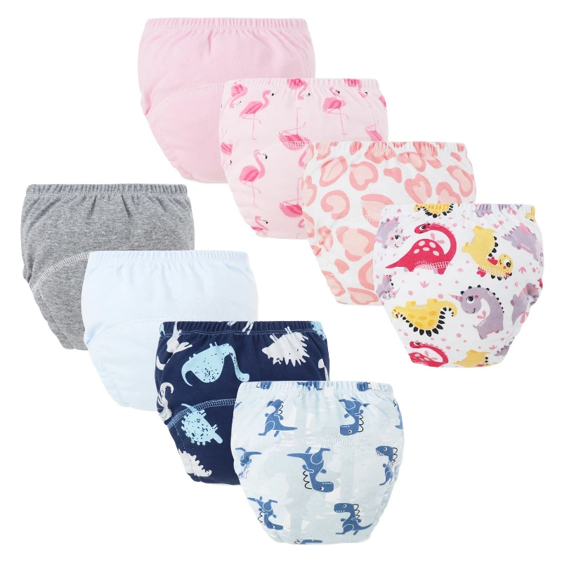 Baby Training Pants Set Cartoon Printed Training Pants for Boys Girls Breathable Cotton Reusable Kids Underwear 3Pcs/Set