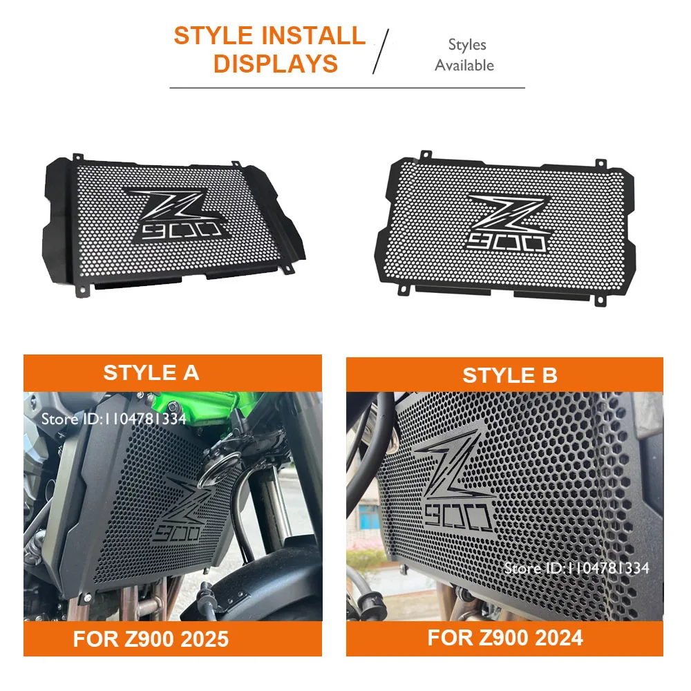 For Kawasaki Z 900 2017 2018 2019 2020 2021 2022 Motorcycle Radiator Cover Grill Protection For Z900 2023 2024 2025 Grille Guard thumbnail 2