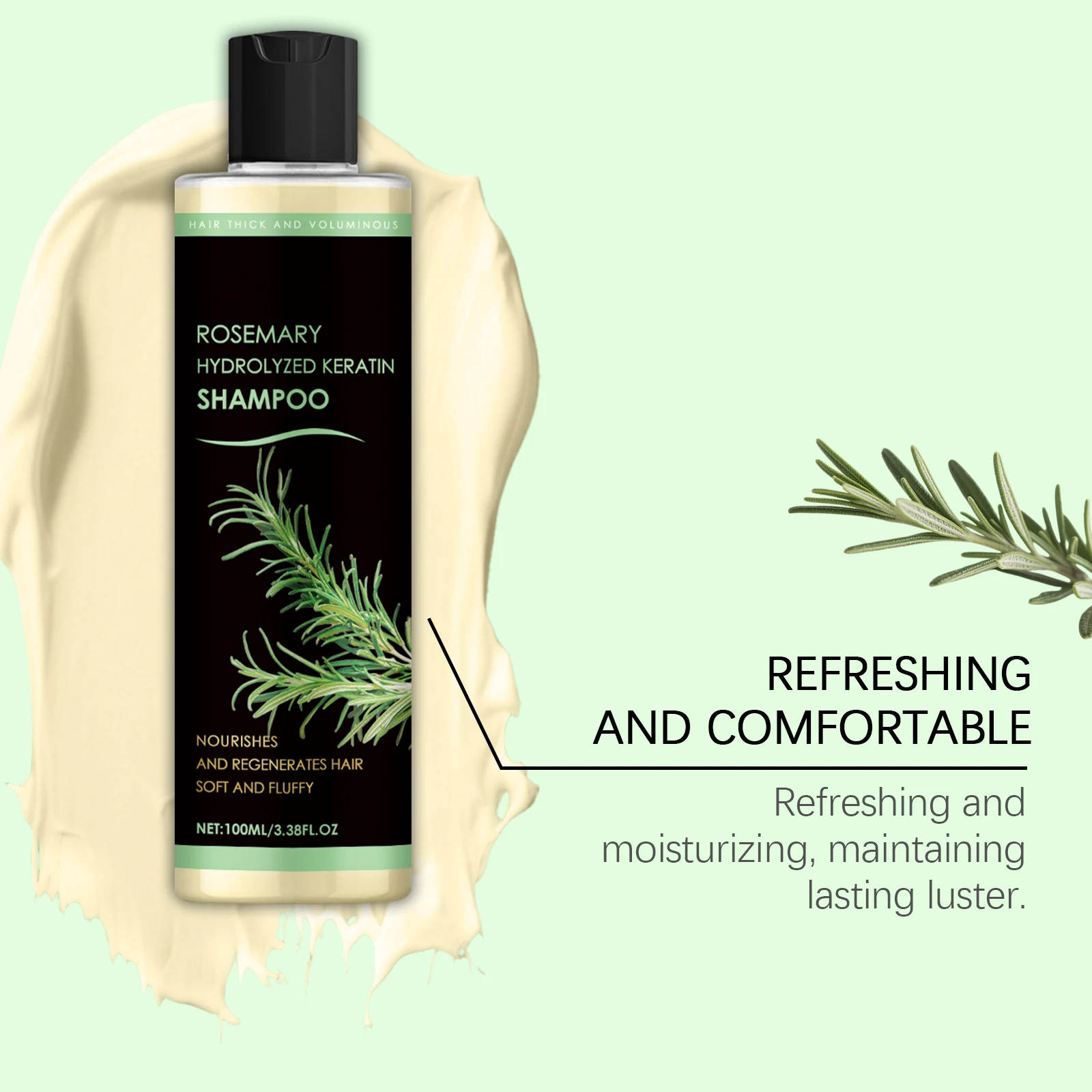 Rosemary Natural Shampoo Hair Thickness Loss Deep Nourishing Scalp Care Strengthen Repair Damaged Oil Control For Men Women thumbnail 5