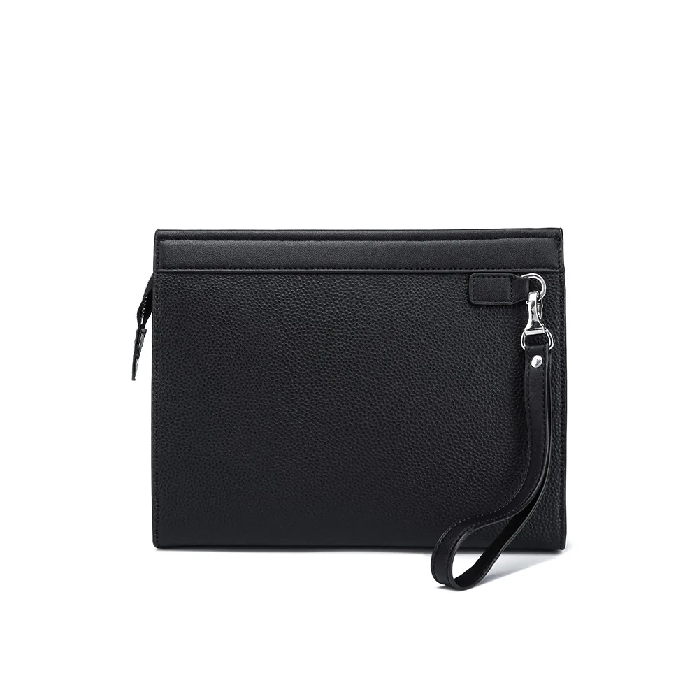 Black PU Leather Men Clutches Bags Wallets Envelope Bag Purse Business Male Phone Clutch Bags Designer Men Bags Wristlets Bags thumbnail 5