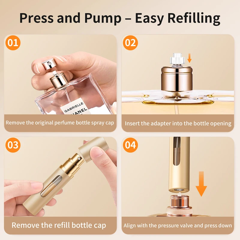 10ml glass liner aluminum alloy shell nano mist nozzle bottom filling perfume sub bottle spray bottle thumbnail 5