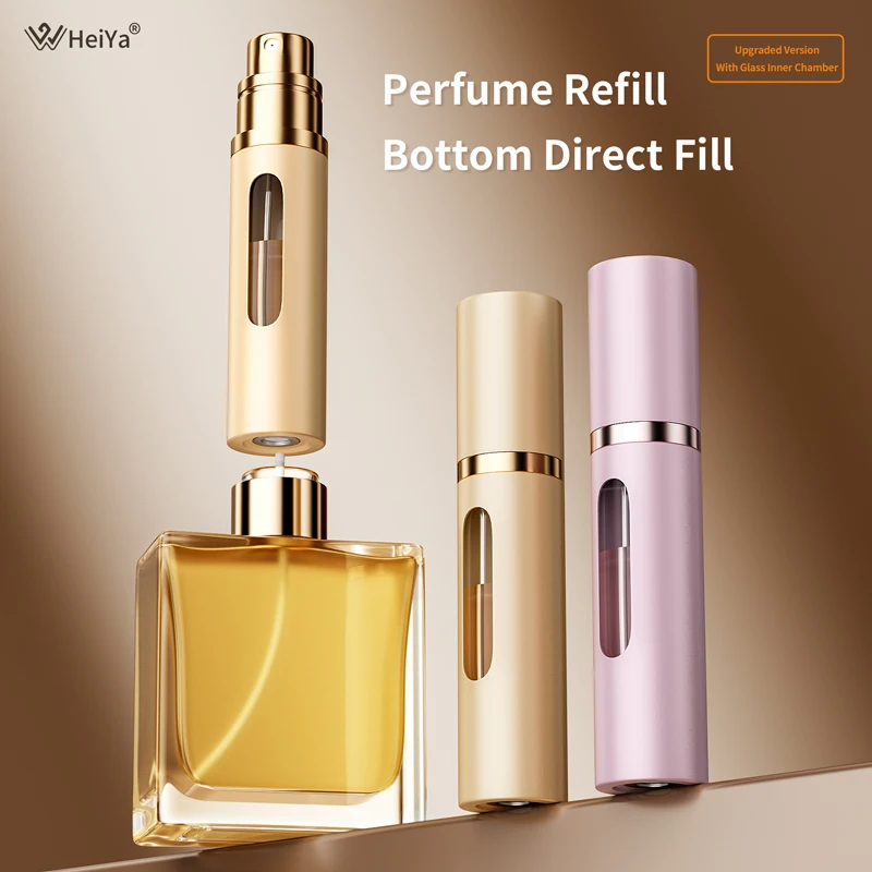 10ml glass liner aluminum alloy shell nano mist nozzle bottom filling perfume sub bottle spray bottle thumbnail 4