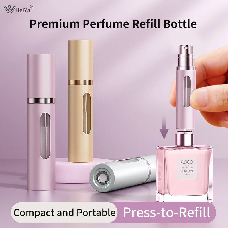 10ml glass liner aluminum alloy shell nano mist nozzle bottom filling perfume sub bottle spray bottle thumbnail 2