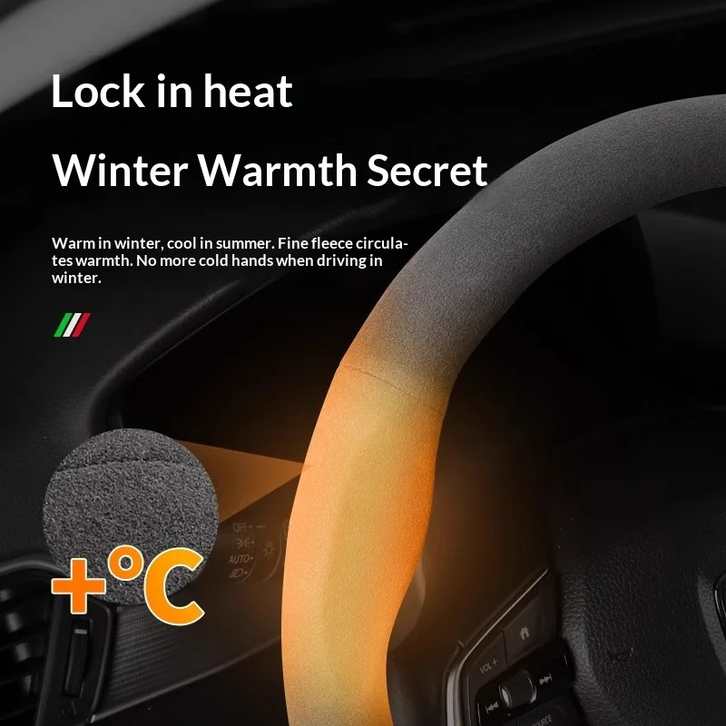 Car Suede Steering Wheel Cover For Lexus F Sport ES200 ES250 ES260 ES300 RX300 LS500h GS250 GS300 IS250 IS300 CT200h LX570 GX NX thumbnail 2