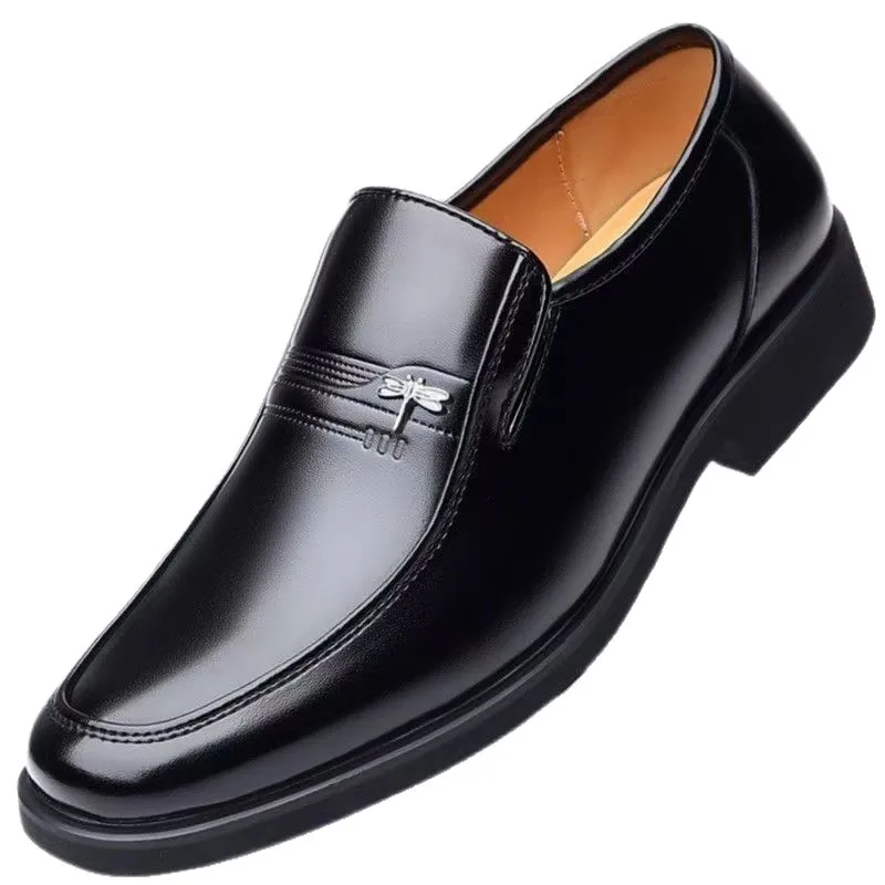 First-Class Military Leather Shoes Casual Business Men's Soft Bottom 100% Full Cowhide Breathable Flat Heel Derby Shoes thumbnail 4