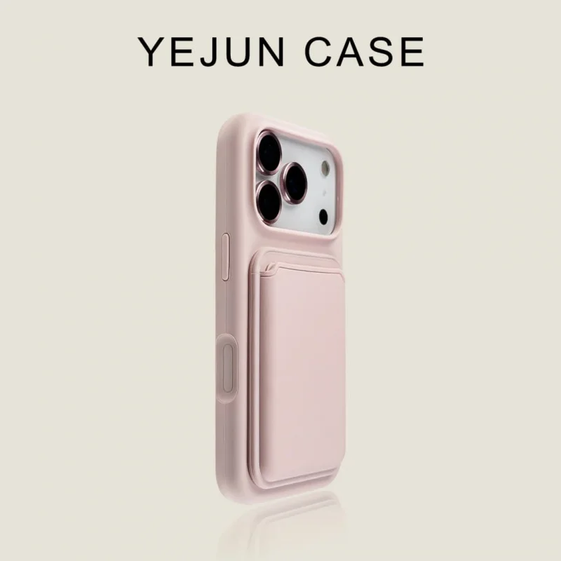 Luxury liquid shockproof card holder phone case for iPhone 17 16 15 13 14 Pro Max soft silicone card slot wallet protect cover thumbnail 3