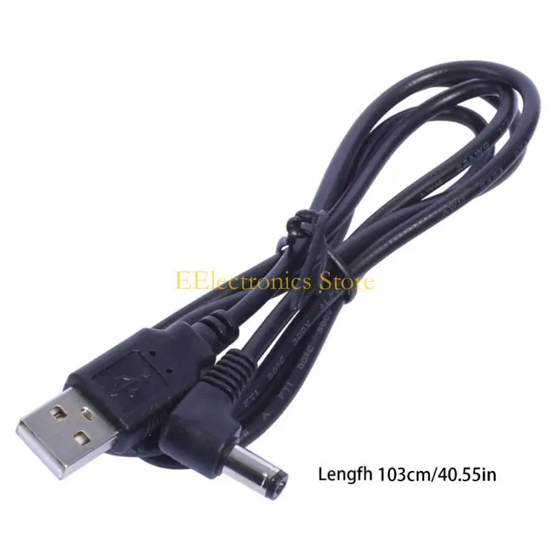 B03C Durable USB to DC5.5 x 2.1mm Cable DC5521 Connector Suitable for Electronic Piano, LED Strip, and Other Devices thumbnail 6