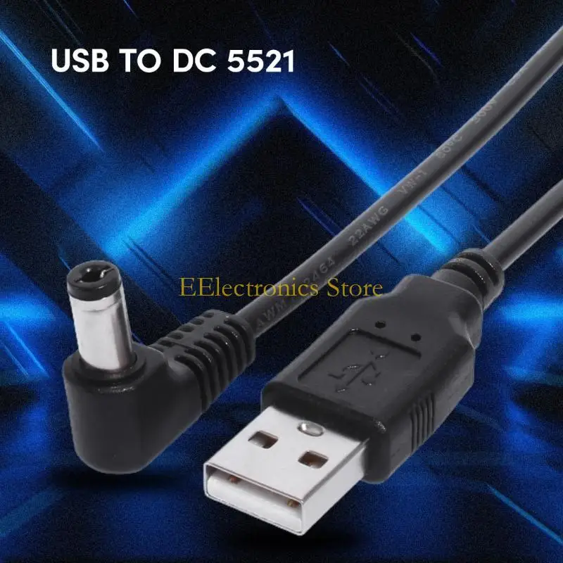 B03C Durable USB to DC5.5 x 2.1mm Cable DC5521 Connector Suitable for Electronic Piano, LED Strip, and Other Devices thumbnail 5