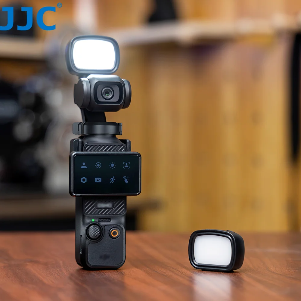 JJC Upgraded Magnetic Auxiliary Light for DJI Osmo Pocket 3 Rechargeable Selfie Mini LED Fill Light Pocket 3 Vlog Accessories