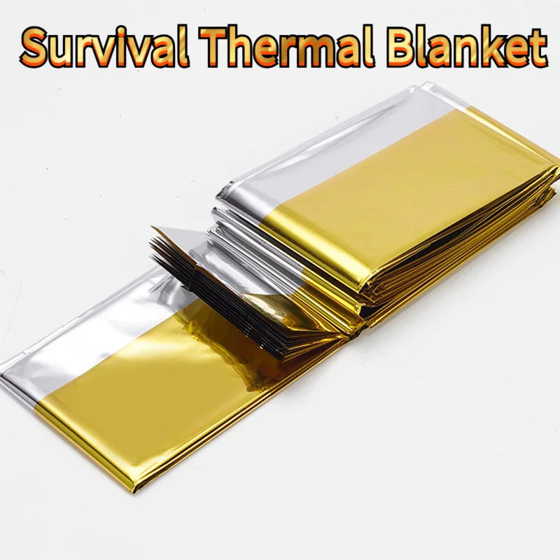 Extra Large Heavy Duty Emergency Blanket (12um) ,130/140/160x210cm Dual-Sided Outdoor Thermal Blanket〔YY33〕