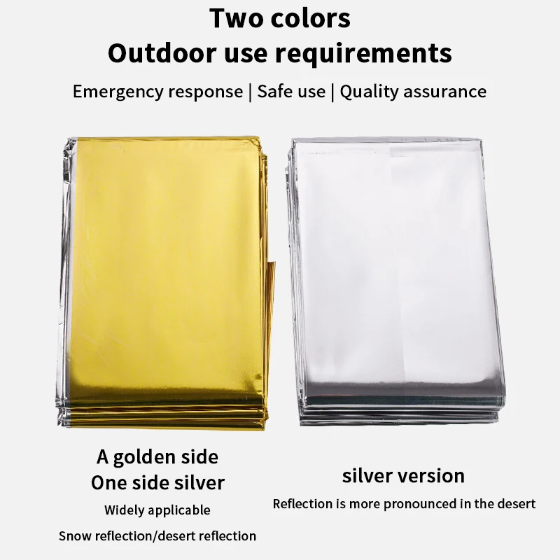 Extra Large Heavy Duty Emergency Blanket (12um) ,130/140/160x210cm Dual-Sided Outdoor Thermal Blanket〔YY33〕 thumbnail 3