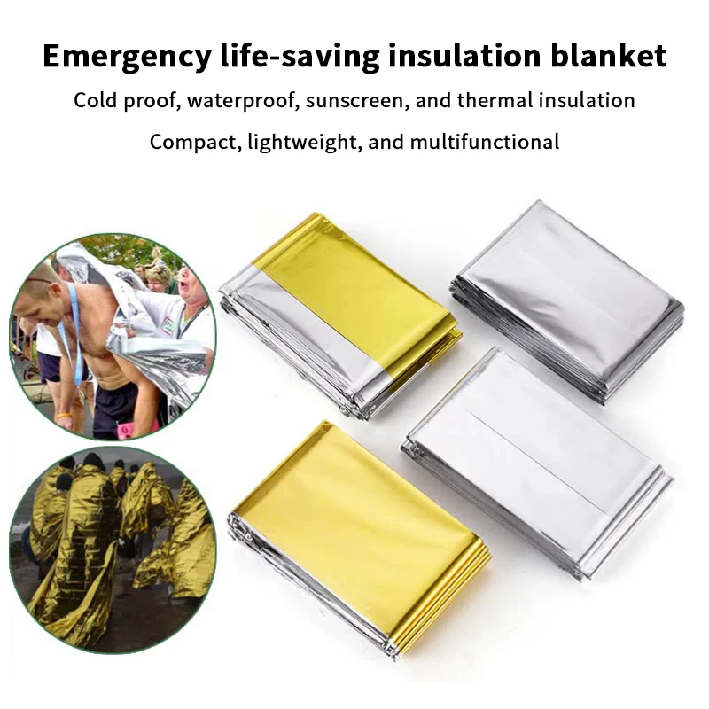 Extra Large Heavy Duty Emergency Blanket (12um) ,130/140/160x210cm Dual-Sided Outdoor Thermal Blanket〔YY33〕 thumbnail 4