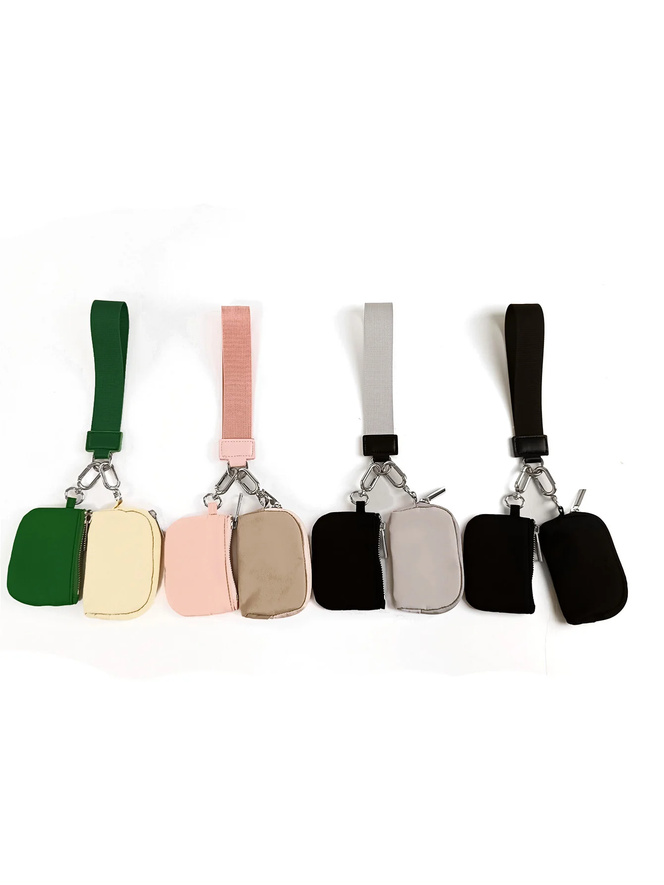 For Lulu, Wallet Dual Pouch Wristlet Wallets, Mini Zip Around Wristlet Wallet, Double Pocket Wrist Wallet Portable Coin Purse thumbnail 2