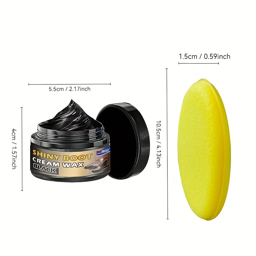 Shoe Polish Care Set with Sponge - Suitable for Shoes, Bags, Jackets, Sofas, and Other Leather Items - Provides Quick Shine thumbnail 6