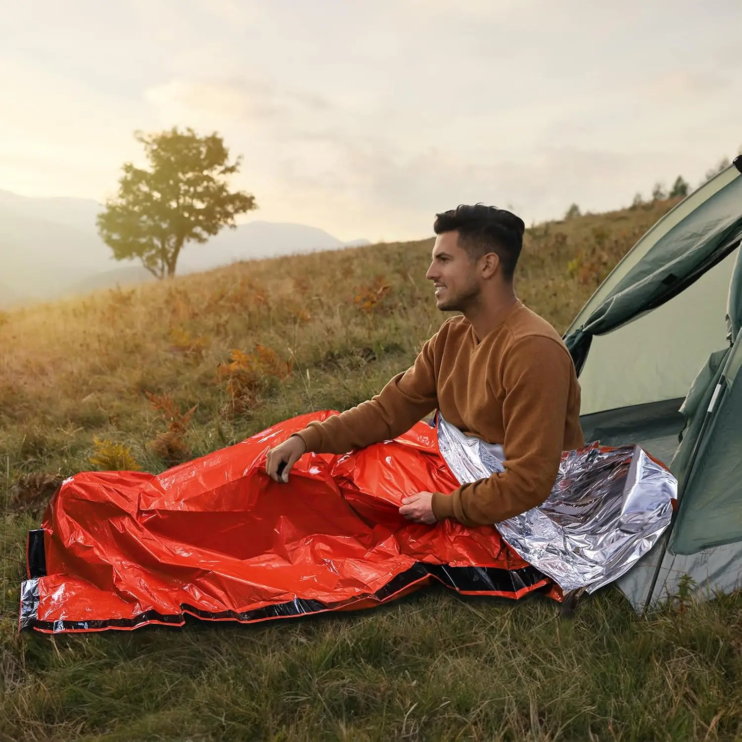 Ultra Light Portable Mountaineering Hiking Sleeping Bag All Season Warm Small Size Camping Special Equipment thumbnail 6