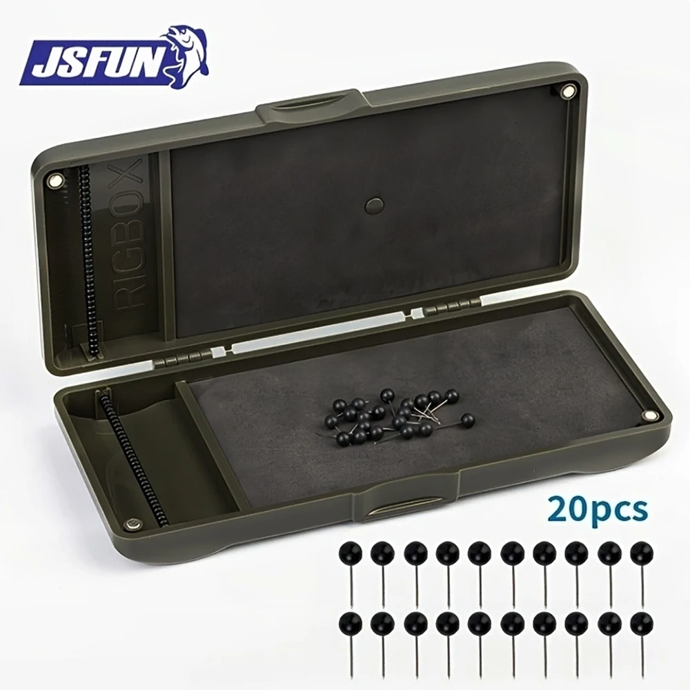 JSFUN Carp Fishing Tackle Box Equipment for Carp Fishing Rig Hair Ronnie Zig Rig box Accessories Swivel Storage Case Rig Wallet
