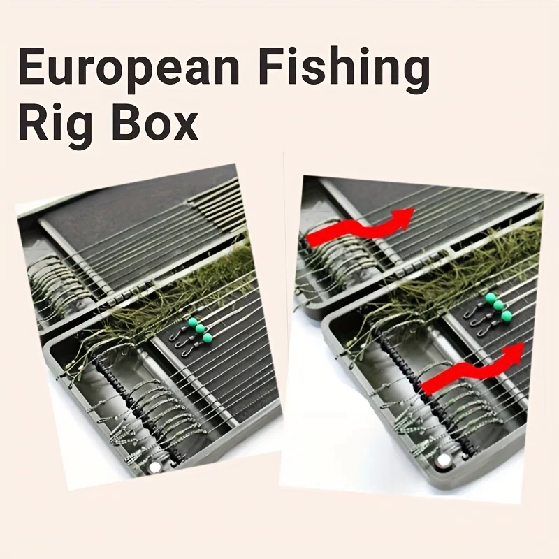 JSFUN Carp Fishing Tackle Box Equipment for Carp Fishing Rig Hair Ronnie Zig Rig box Accessories Swivel Storage Case Rig Wallet thumbnail 6