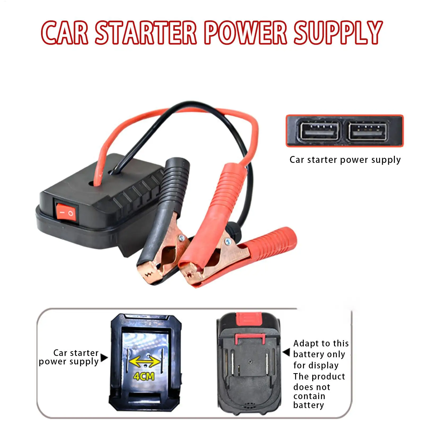 Portable Car Battery Jump Starter Lithium Battery Booster Pack Power Bank with Quick Charging for Vehicle Emergency Jump Start thumbnail 2
