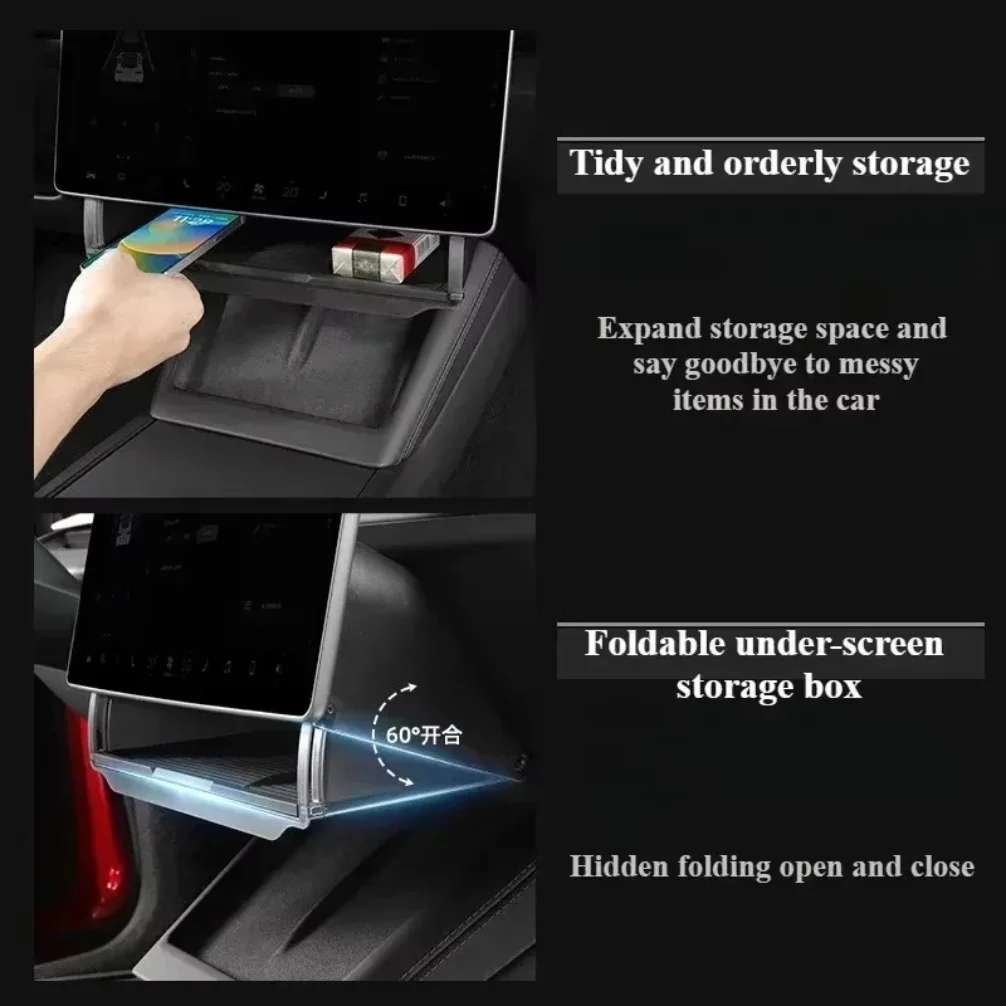 For Tesla Model Y LAUNCH/Juniper/3+ Highland Central Control Screen Storage Box Car Storage Box Automotive Accessories thumbnail 4