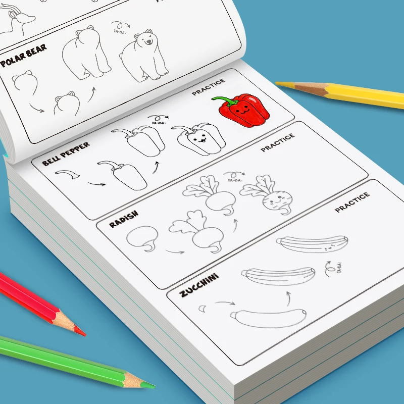 Kids Step-by-Step Drawing Book - Learn How to Draw Everything Easy Tutorial for Children, Creative Gift thumbnail 4