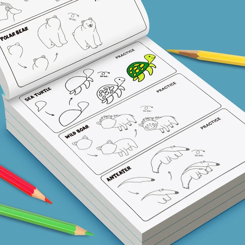 Kids Step-by-Step Drawing Book - Learn How to Draw Everything Easy Tutorial for Children, Creative Gift thumbnail 2