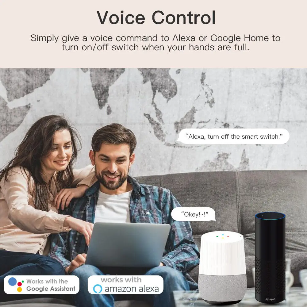 Tuya 16A WiFi Mini Smart Switch DIY 2-Way Control Module Automation Timing Voice Control Smart Home Work with Alexa Google Alice thumbnail 3
