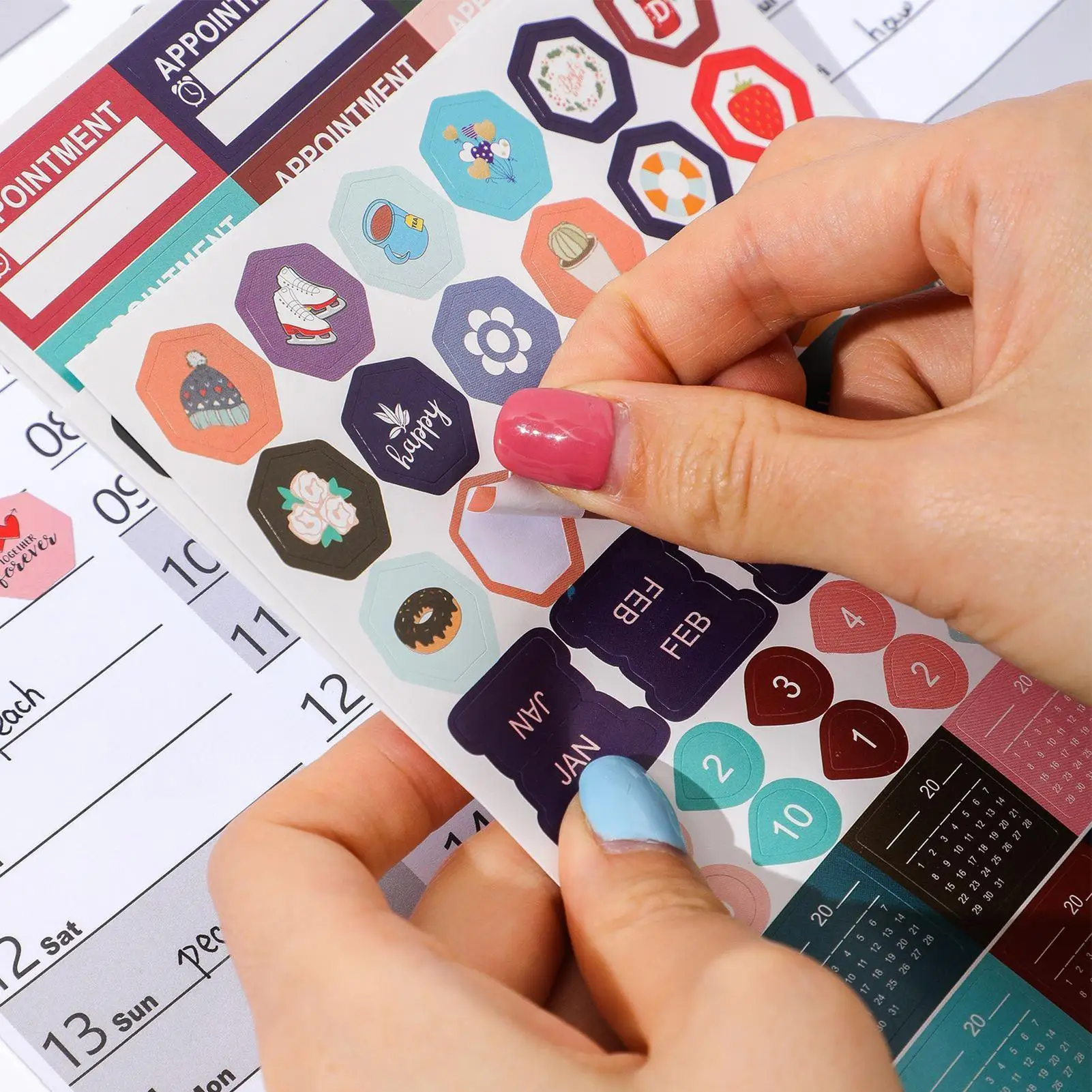 2026 new year Wall Calendar With Stickers Writing Schedule Monthly Planner Yearly Wall Calendar Poster For Home Office School thumbnail 5
