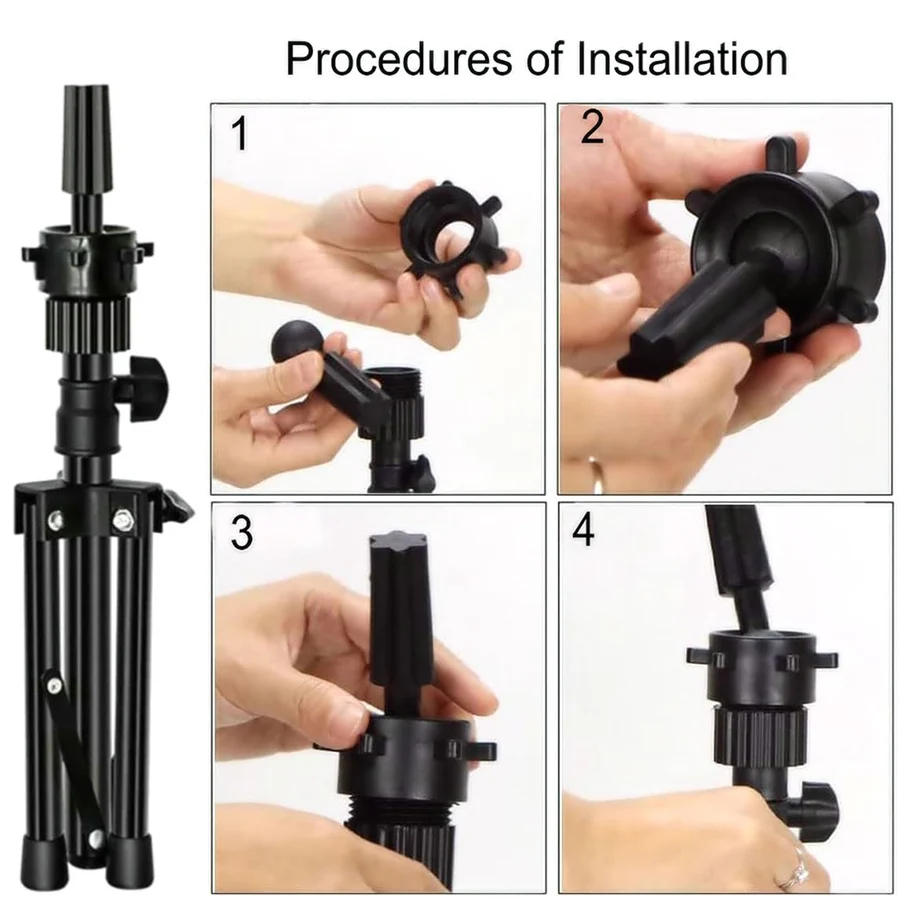 57cm/150cm Wig Stand Tripod Mannequin Head Stand for Mannequin Training Head Holder Hairdressing Clamp Tripod Stand Holder thumbnail 3