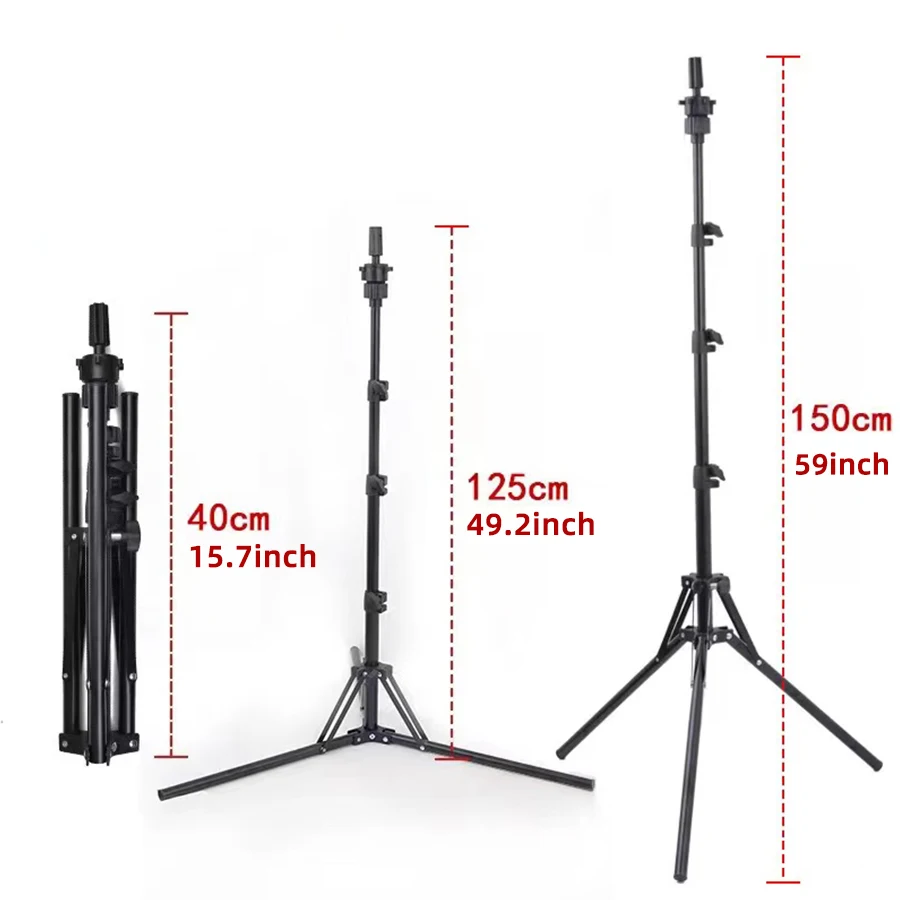 57cm/150cm Wig Stand Tripod Mannequin Head Stand for Mannequin Training Head Holder Hairdressing Clamp Tripod Stand Holder