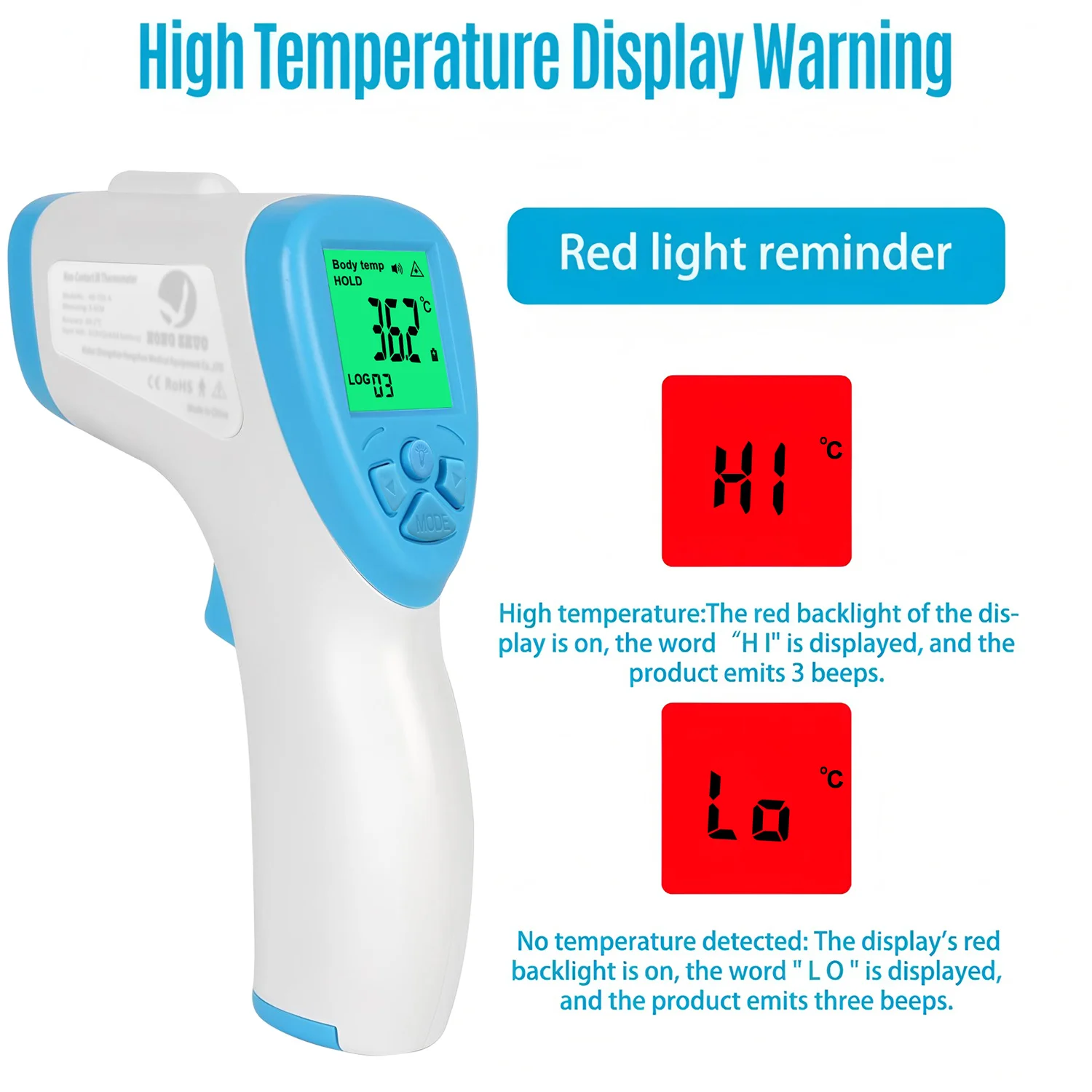 Non-Contact Medical Digital Thermometer - Forehead Ear Precise Temperature Measure for Baby Adult Home Use thumbnail 4