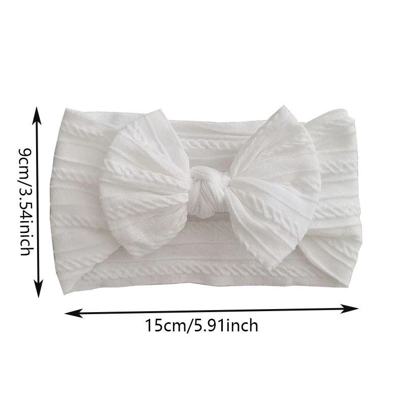1/3Pcs Solid Color Baby Headband Bow Children Hair Band Elastic Nylon Newborn Soft Turban Headwrap Kid Hair Accessories thumbnail 3